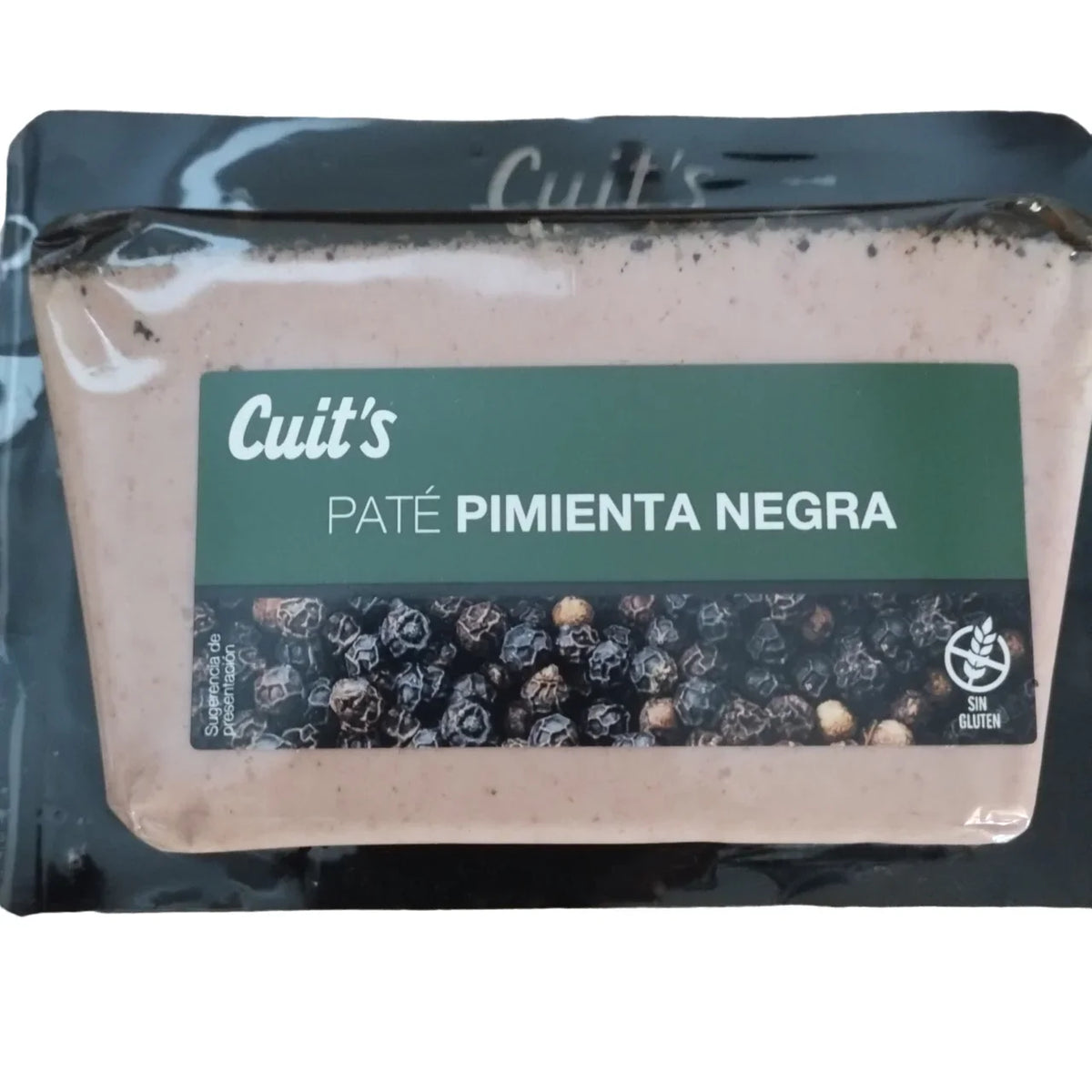 Cuit's Black Pepper Pâté, gluten-free gourmet spread with visible peppercorns, ideal for gourmet gift baskets.
