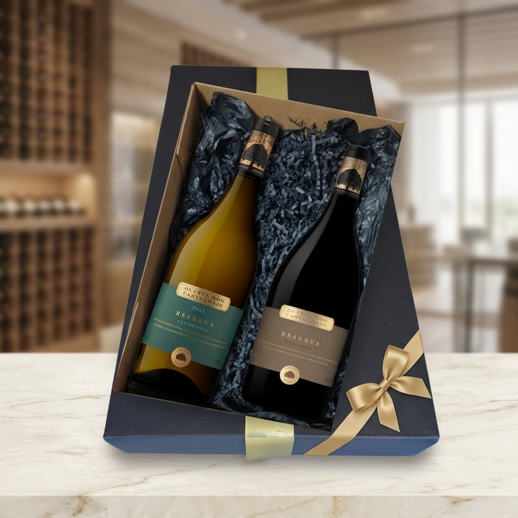Pack regalo de Vinos Blanco y Tinto reserva Quinta dos Carvalhais – Elegancia y Sabor