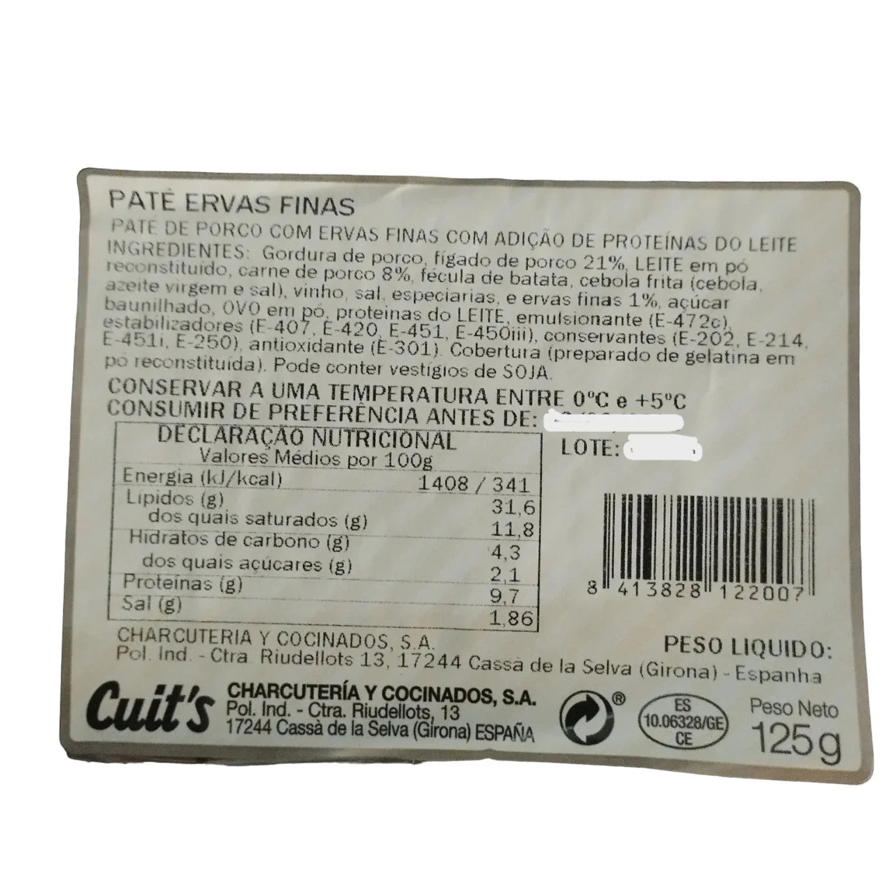 Paté Ervas Finas - cuit´s - Gourmet de Seleção