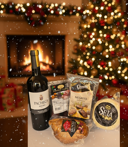 Cabaz Gourmet 1 - Vinho Douro e Enchidos Tradicionais — Presente de Natal