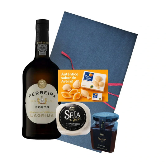 Cabaz Gourmet 8 - Vinho do Porto, Queijo, Mel e Ovos Moles para Ofertas