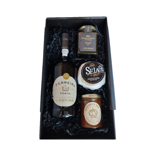 Presente-Vinho do Porto_ Queijo Seia_Compota Abóbora_Mel