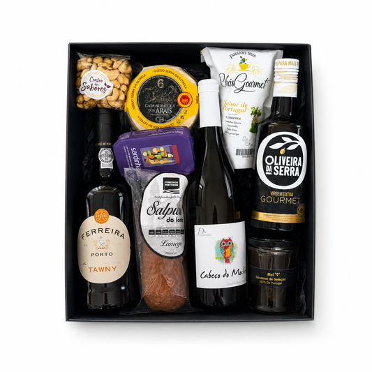 Cabaz Gourmet: Vinho do Porto, Queijo e Sabores Portugueses
