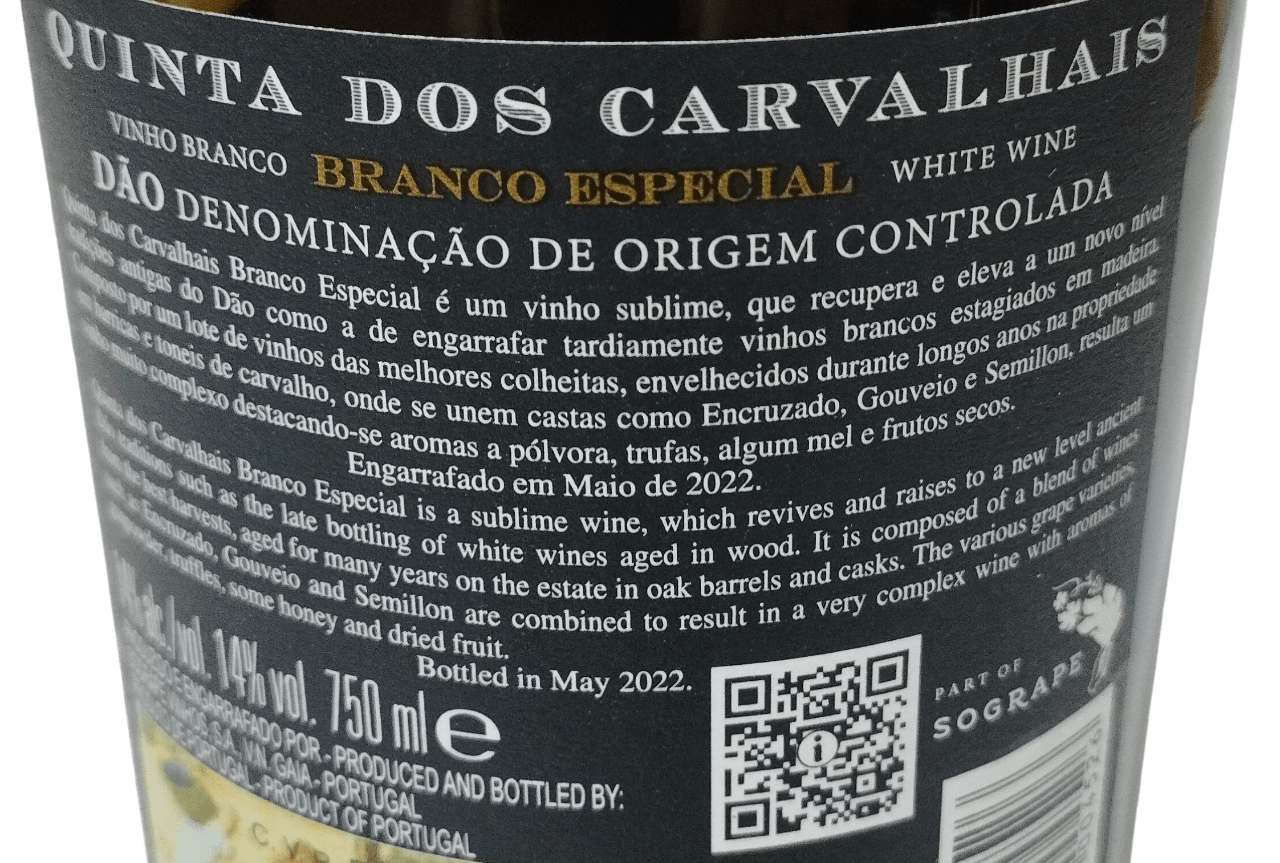 Vinho Branco Quinta dos Carvalhais ESPECIAL - DÃO - Gourmet de Seleção