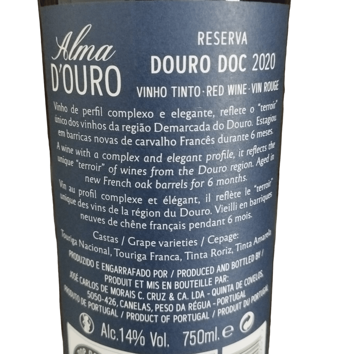 Vinho Tinto Alma D’Ouro Reserva - Gourmet de Seleção