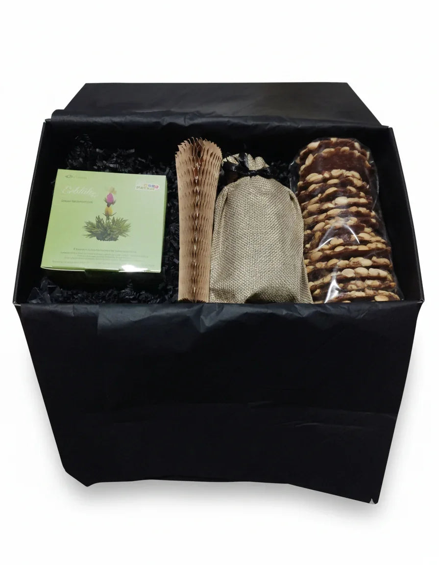 KitGS019 – Mel, Chá e Bolinhos de Amendoim - DELÍCIAS E CONFORTO